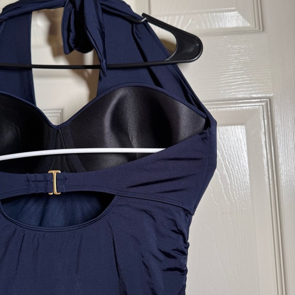 Athleta Navy Blue Bra Cup Wrsp Tankini size 38D/DD - Picture 4 of 6